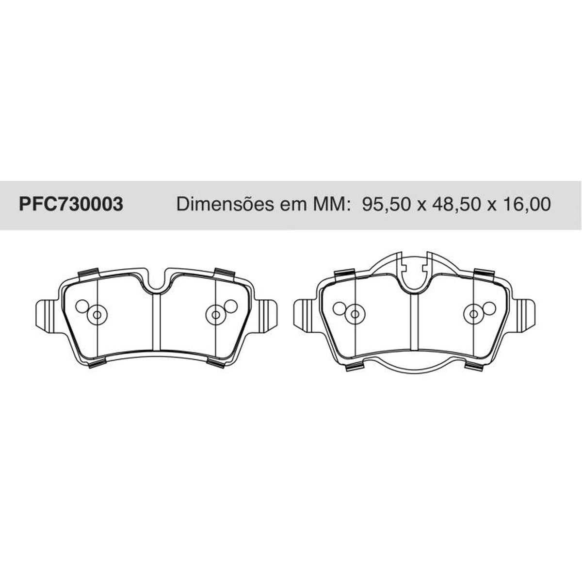 Jogo de Pastilhas de Freio Traseiras - Cofap - PFC730003 - (1)