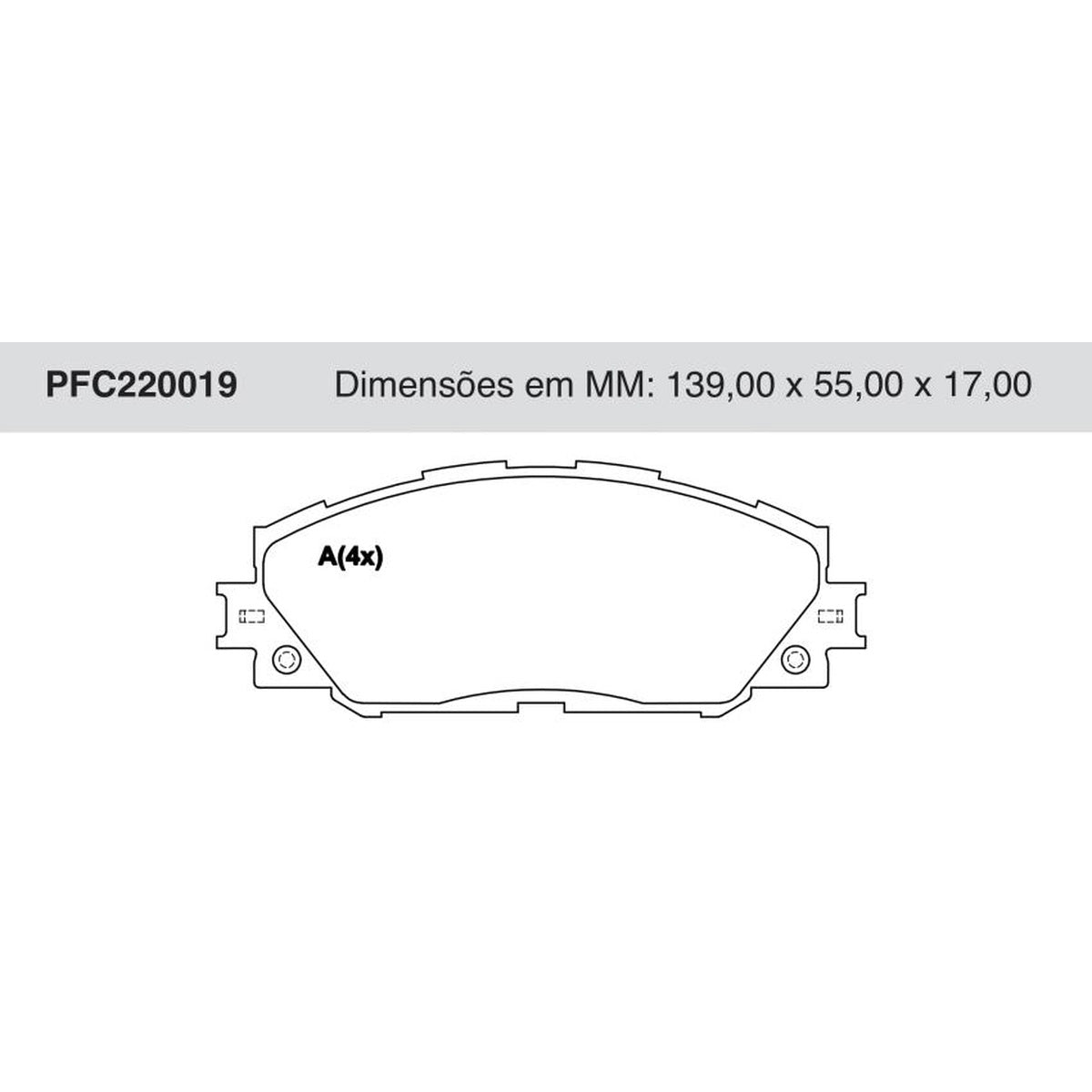 Jogo De Pastilha De Freio Dianteira Toyota Rav4 - Cofap - PFC220019 - (1)