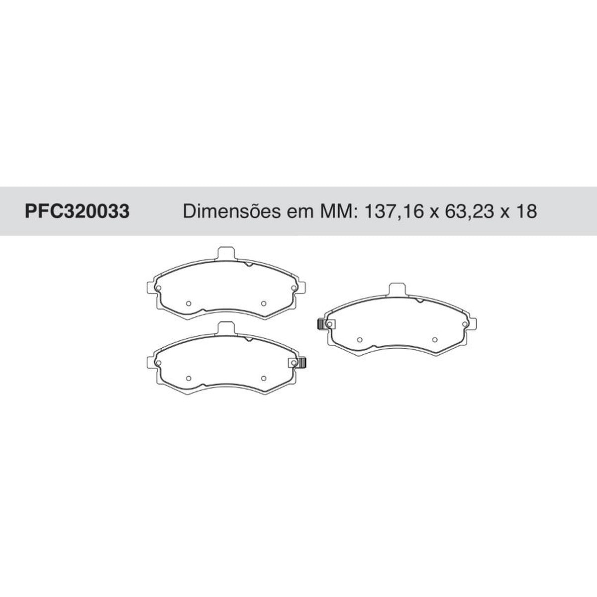 Jogo De Pastilha De Freio Dianteira - Cofap - PFC320033 - (1)
