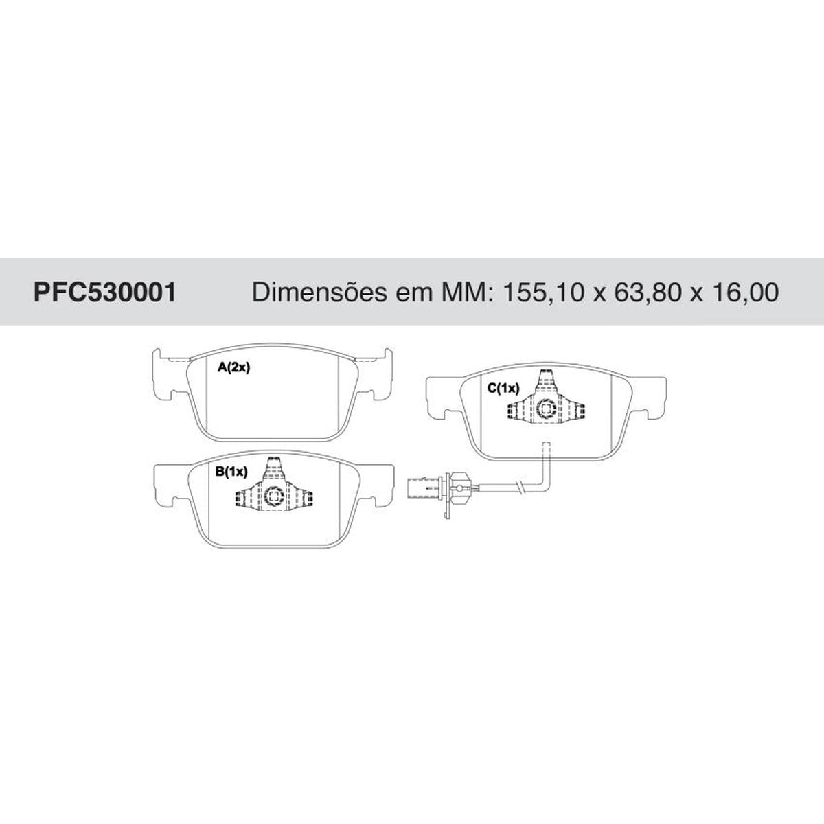 Jogo De Pastilha De Freio Dianteira - Cofap - PFC530001 - (1)