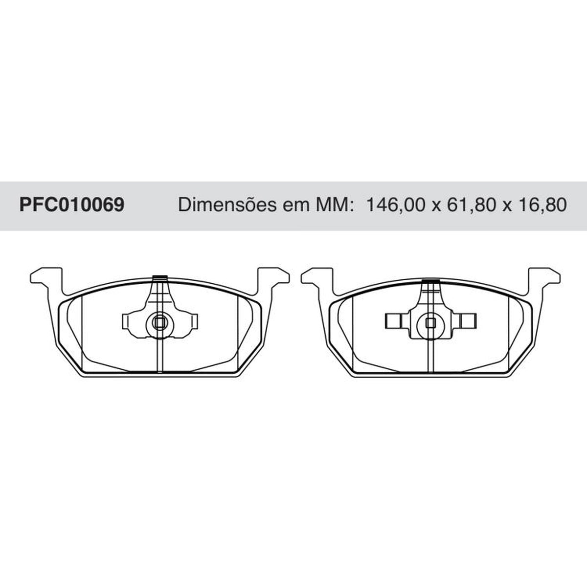 Jogo De Pastilha De Freio Dianteira Cerâmica - Cofap - PFC010069 - (1)