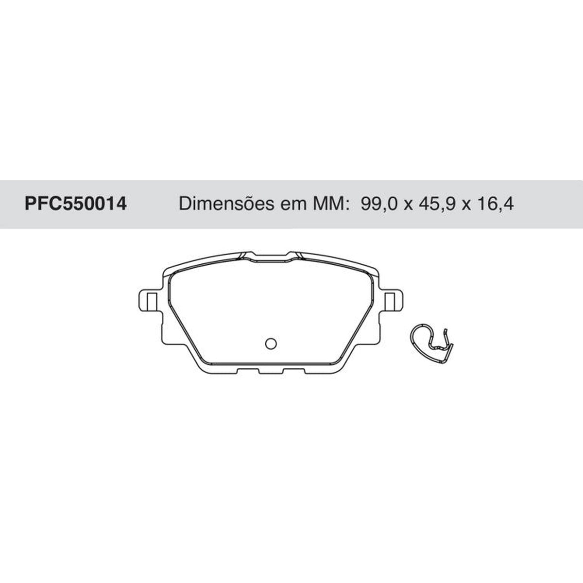 Jogo De Pastilha De Freio Traseira - Cofap - PFC550014 - (1)