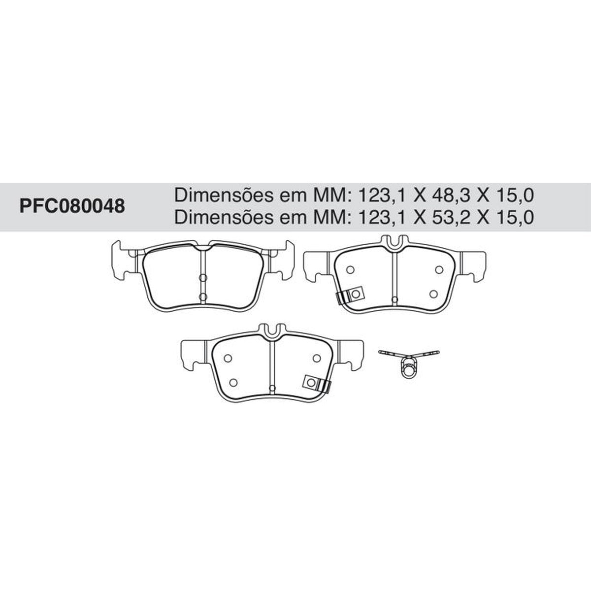 Jogo De Pastilha De Freio Traseira - Cofap - PFC080048 - (1)