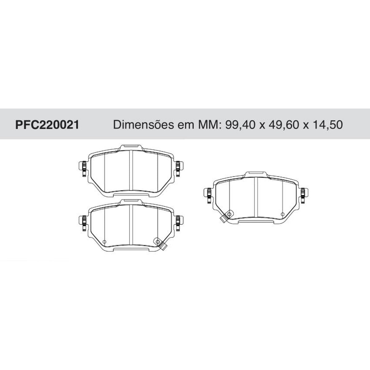 Jogo De Pastilha De Freio Traseira Toyota Corolla - Cofap - PFC220021 - (1)