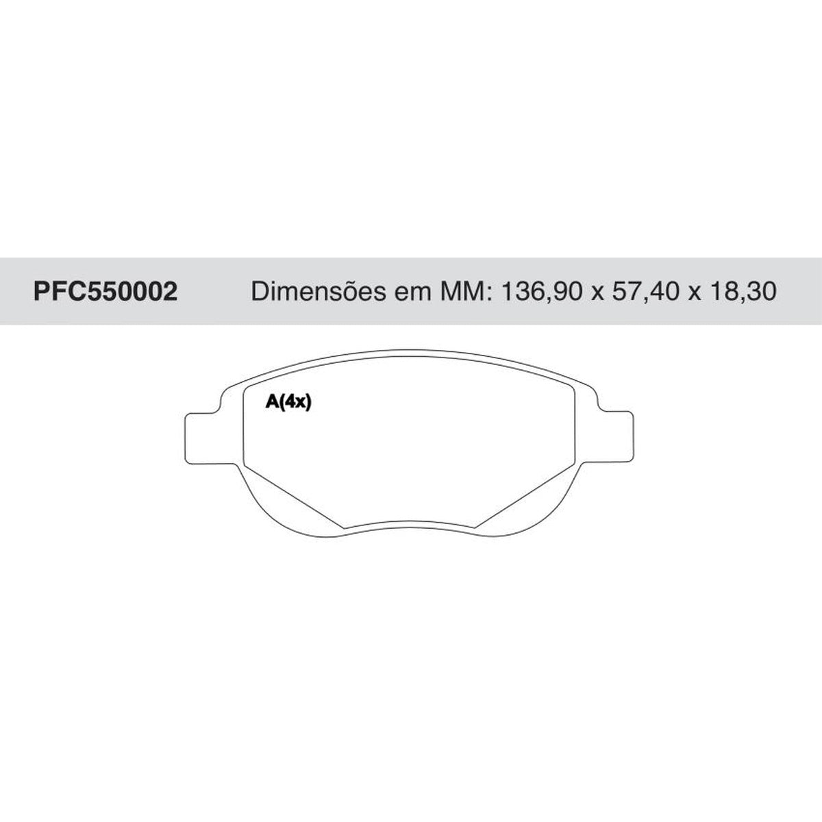 Jogo De Pastilha De Freio Dianteira - Cofap - PFC550002 - (1)