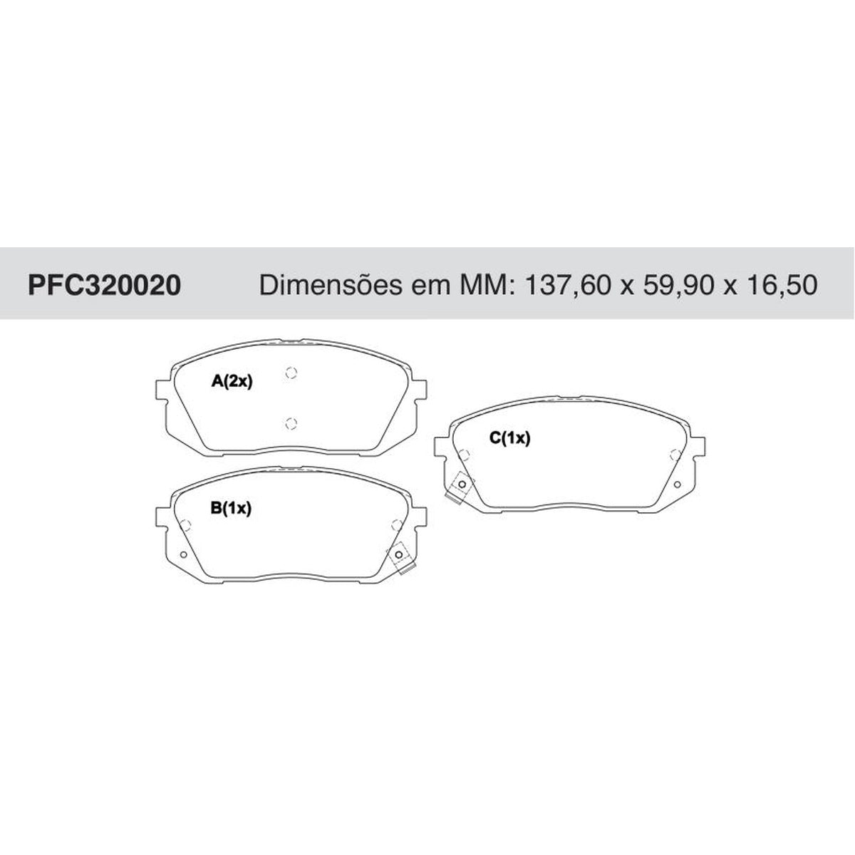 Jogo De Pastilha De Freio Dianteira - Cofap - PFC320020 - (1)