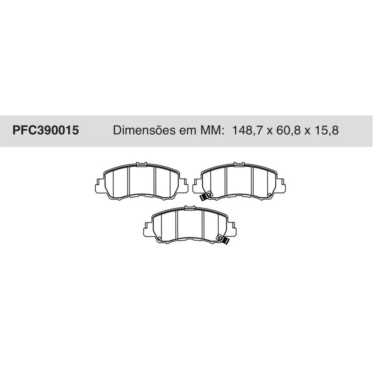 Jogo De Pastilha De Freio Dianteira - Cofap - PFC390015 - (1)