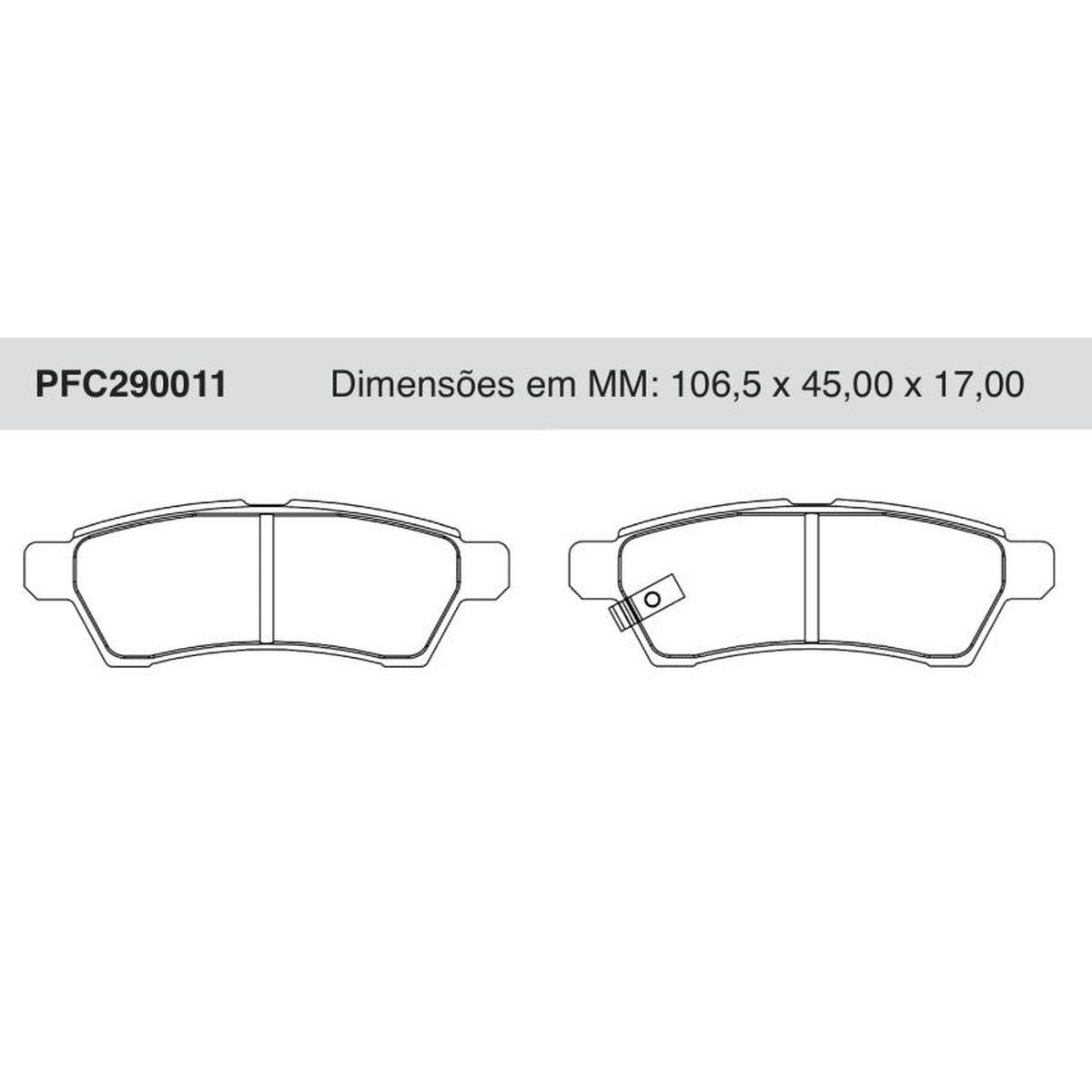 Jogo De Pastilha De Freio Traseira - Cofap - PFC290011 - (1)