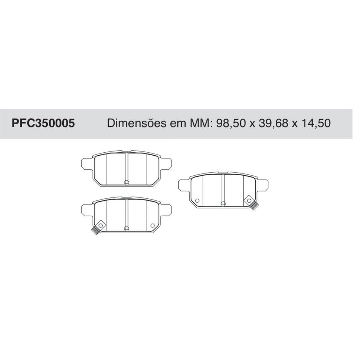Jogo De Pastilha De Freio Traseira - Cofap - PFC350005 - (1)