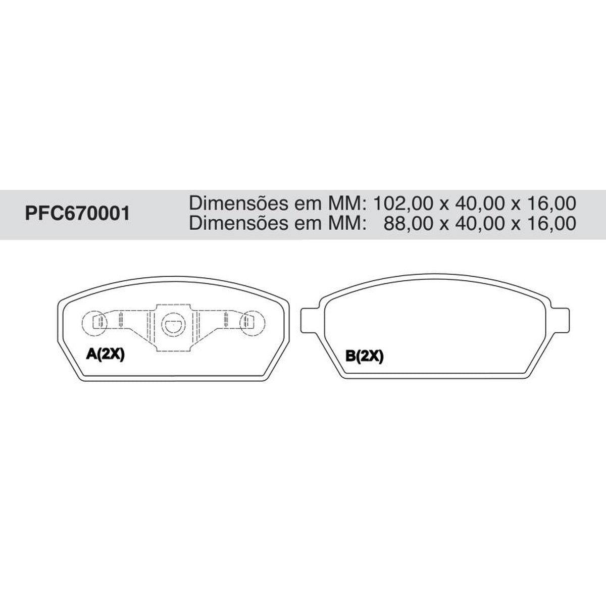 Jogo De Pastilha De Freio Dianteira - Cofap - PFC670001 - (1)