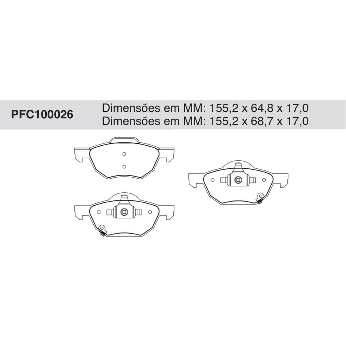 Jogo De Pastilha De Freio Dianteira - Cofap - PFC100026 - (1)