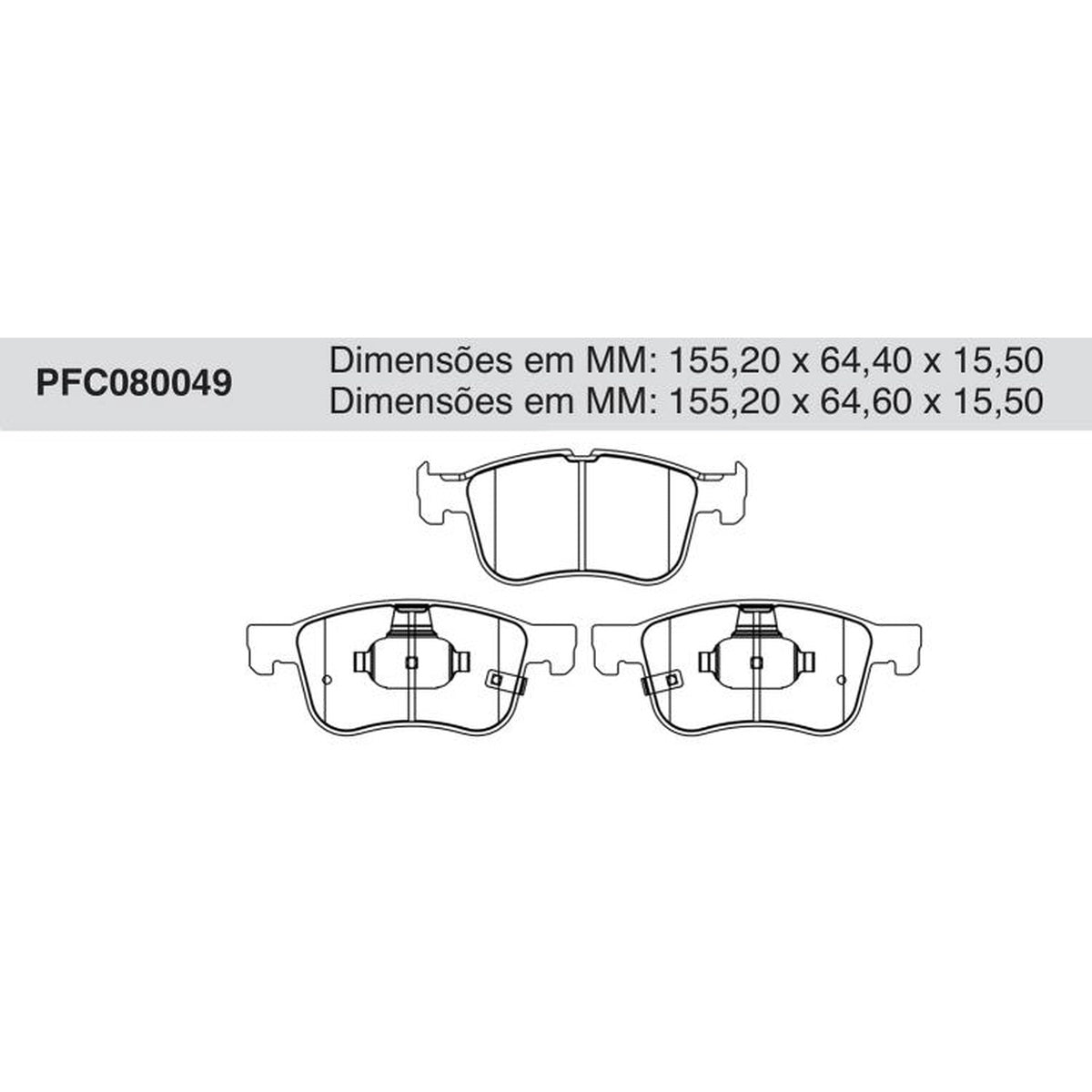 Jogo De Pastilha De Freio Dianteira Ford Bronco - Cofap - PFC080049 - (1)