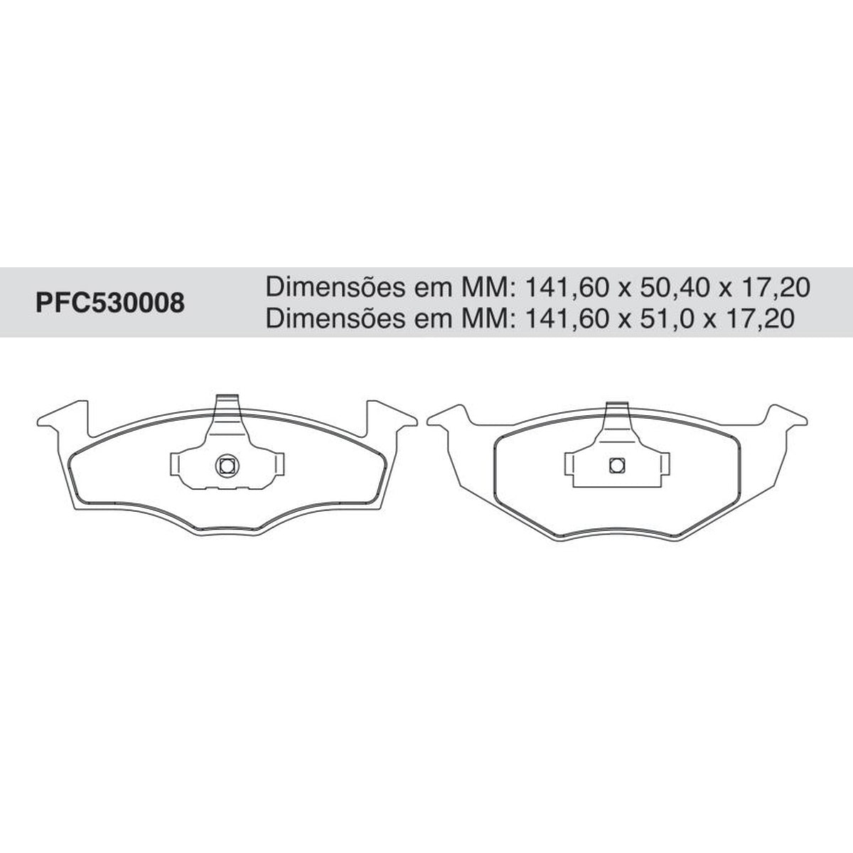 Jogo de Pastilhas de Freio Dianteiras - Cofap - PFC530008 - (1)
