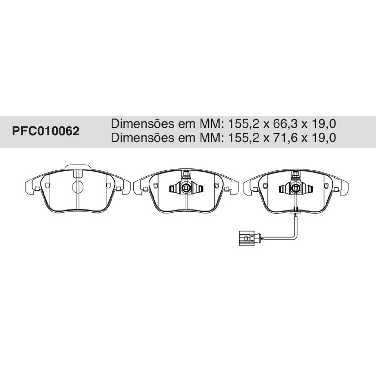 Jogo De Pastilha De Freio Dianteira Cerâmica - Cofap - PFC010062 - (1)