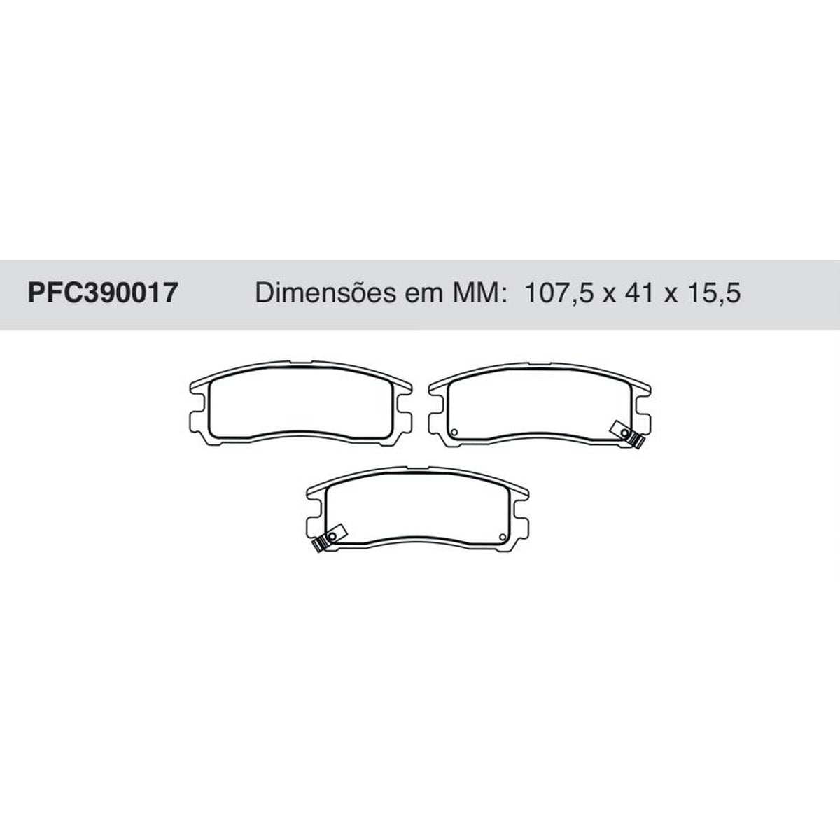 Jogo De Pastilha De Freio Traseira - Cofap - PFC390017 - (1)