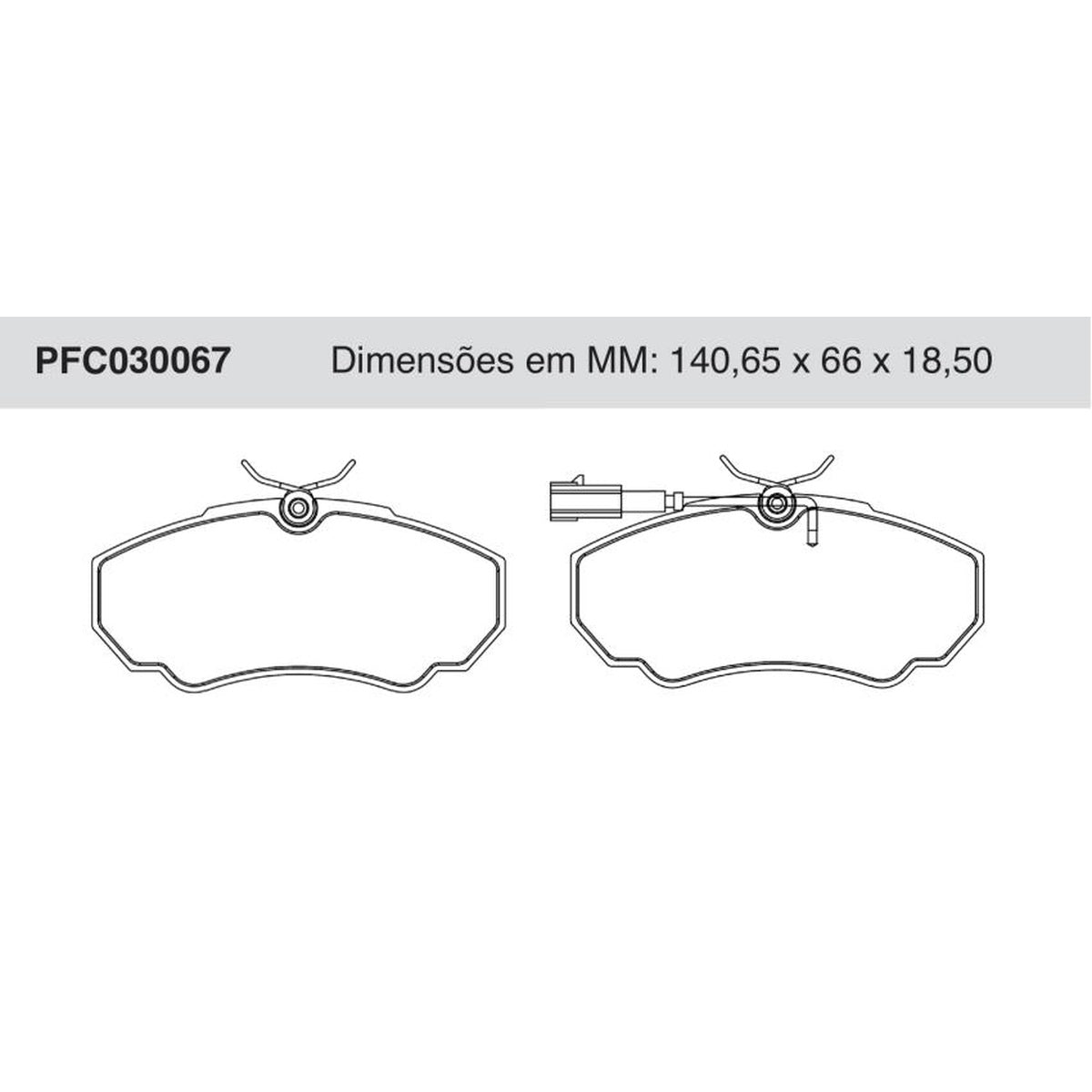 Jogo De Pastilha De Freio Dianteira Com Sensor De Desgaste - Cofap - PFC030067 - (1)