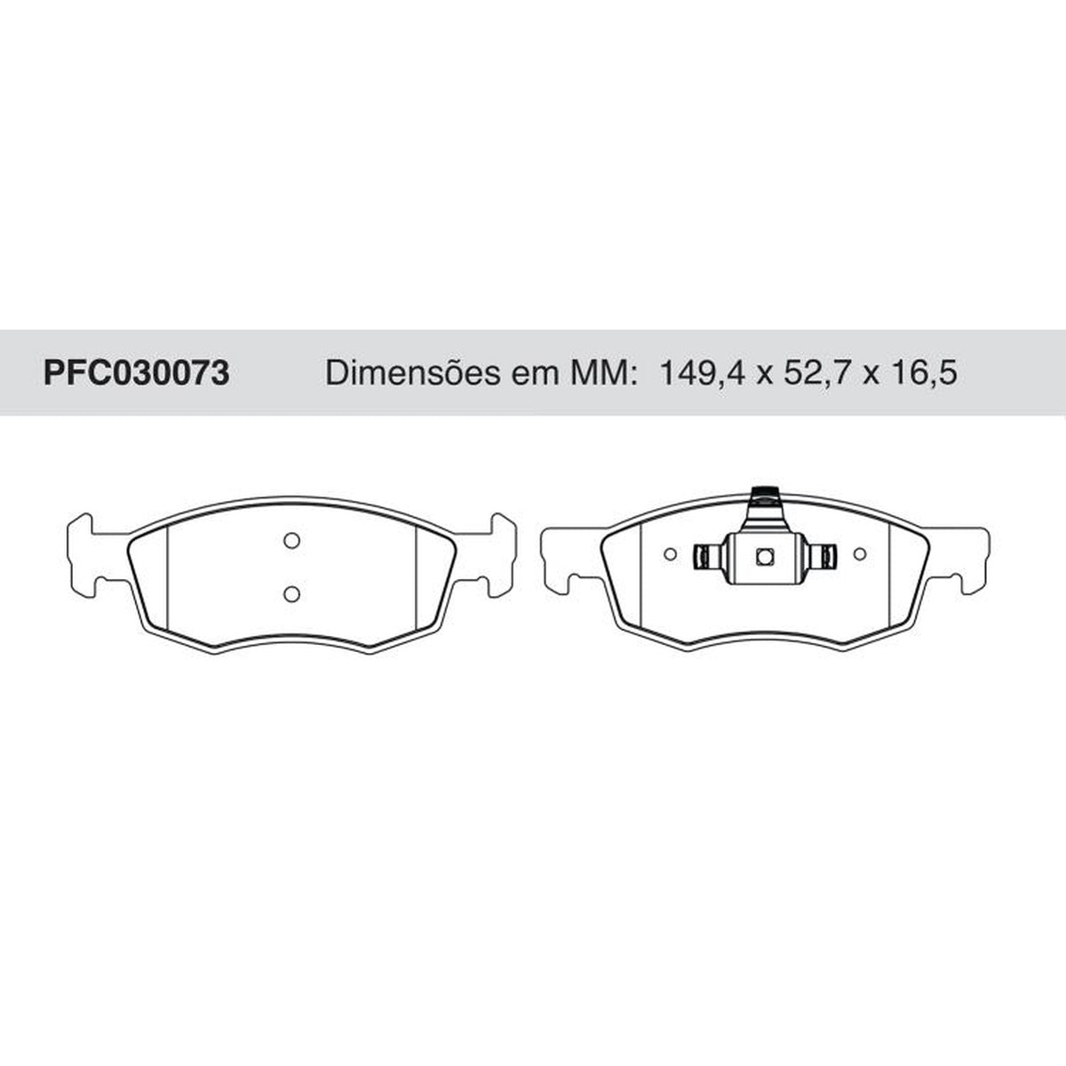 Jogo de Pastilha de Freio Dianteira para Fiat Strada - Cofap - PFC030073 - (1)