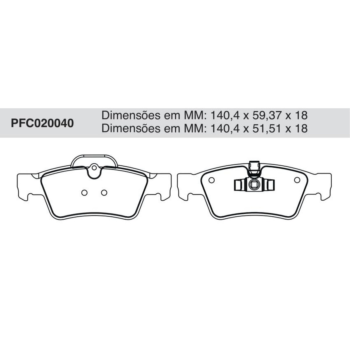 Jogo de Pastilha de Freio Traseira - Cofap - PFC020040 - (1)