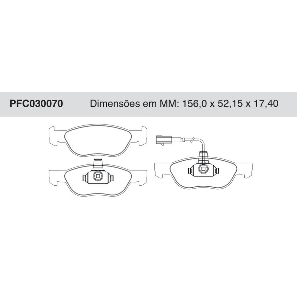 Jogo De Pastilha De Freio Dianteira - Cofap - PFC030070 - (1)
