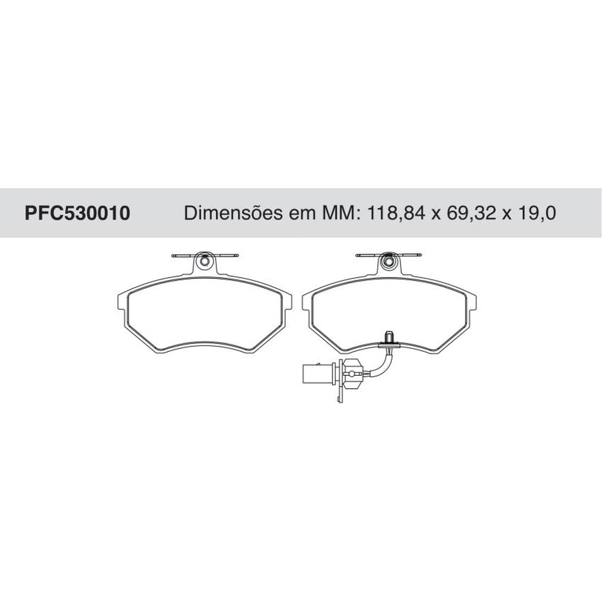 Jogo De Pastilha De Freio Dianteira - Cofap - PFC530010 - (1)