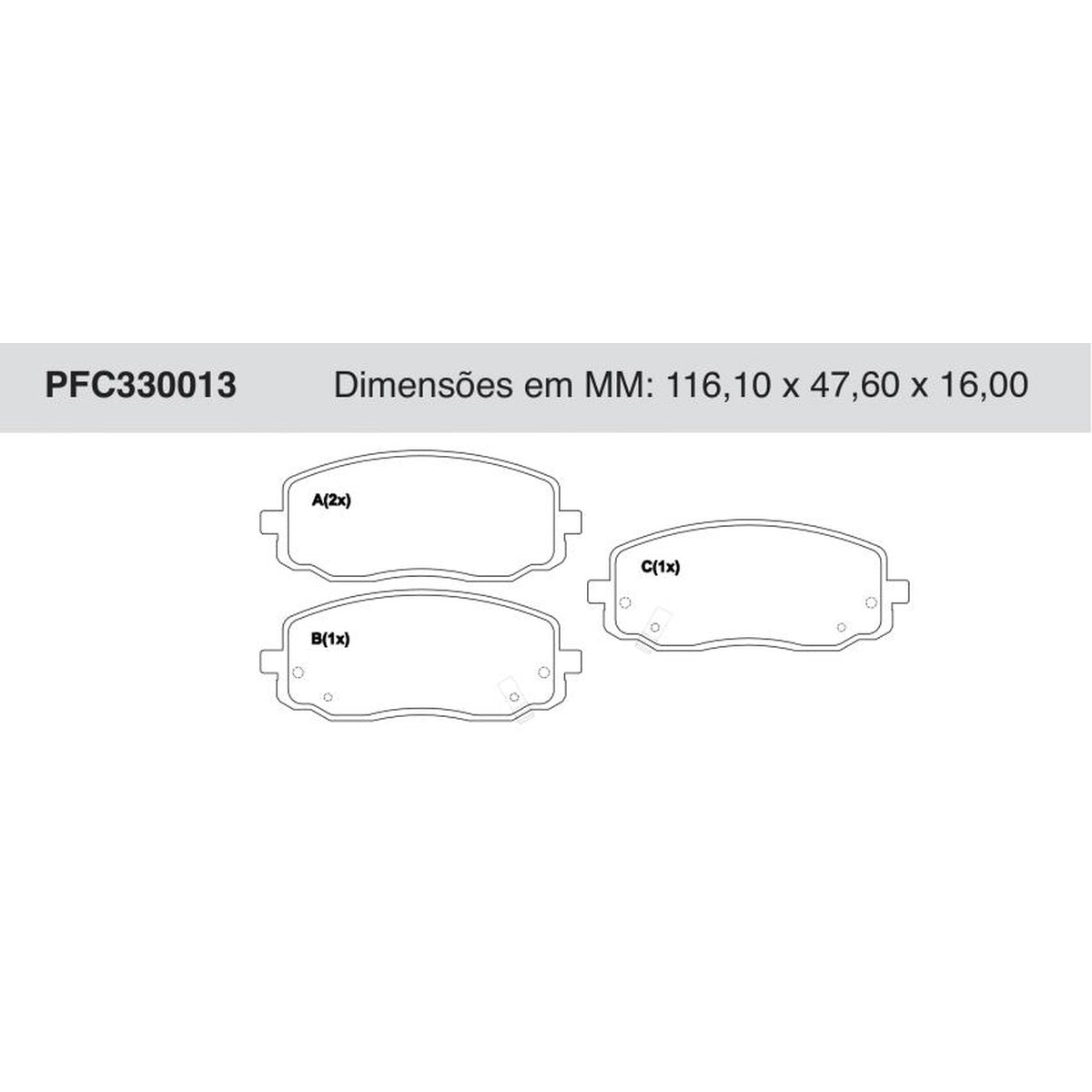 Jogo De Pastilha De Freio Dianteira - Cofap - PFC330013 - (1)