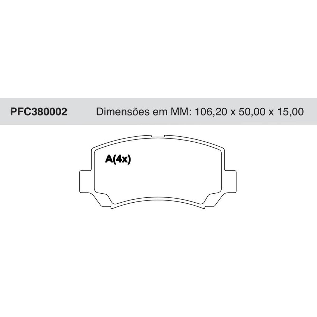 Jogo de Pastilha de Freio Dianteira - Cofap - PFC380002 - (1)