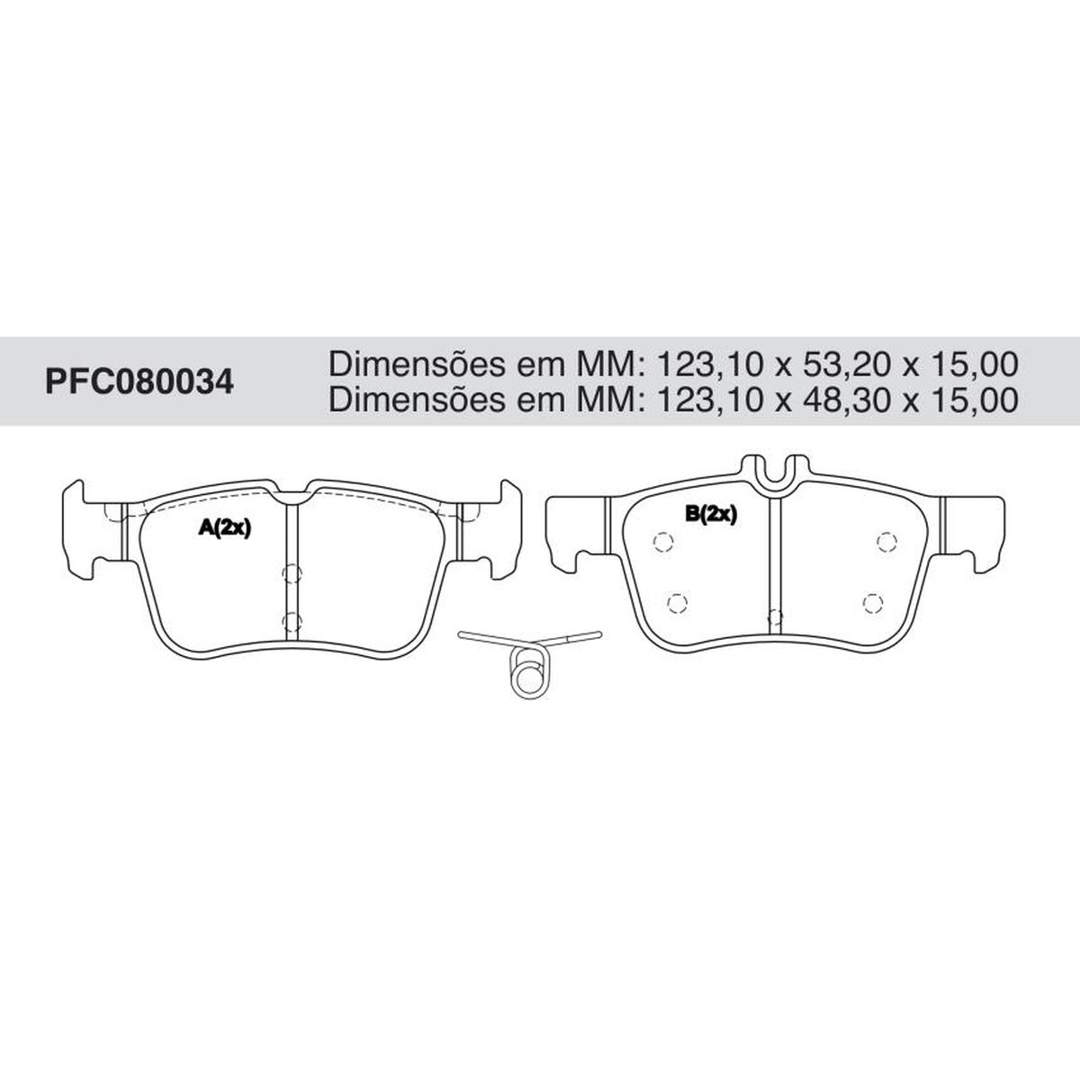 Jogo De Pastilha De Freio Traseira Ford Fusion - Cofap - PFC080034 - (1)