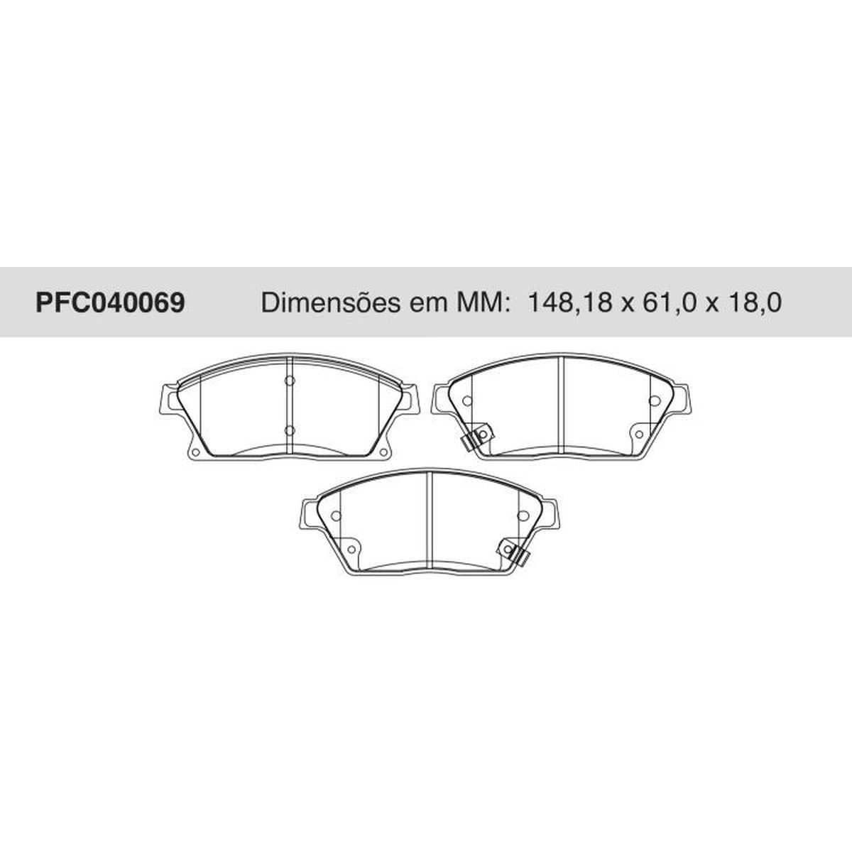 Jogo De Pastilha De Freio Dianteira Cerâmica - Cofap - PFC040069 - (1)