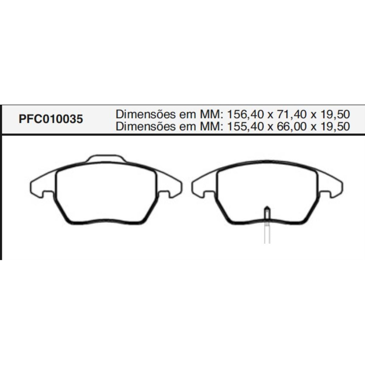 Jogo De Pastilha De Freio Dianteira Volkswagen Jetta - Cofap - PFC010035 - (1)