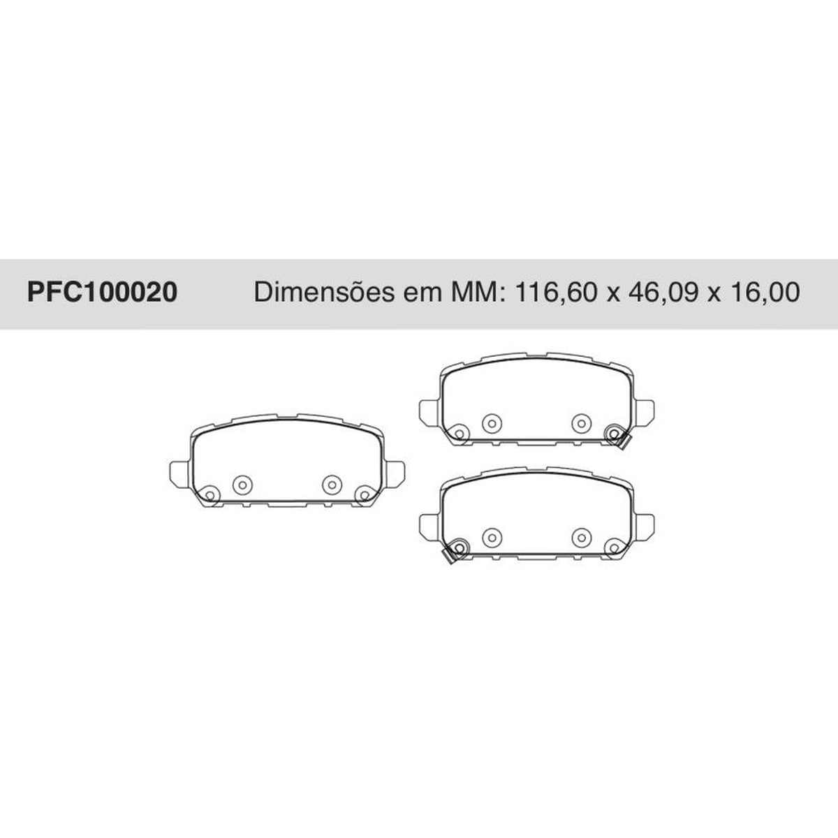 Jogo De Pastilha De Freio Traseira - Cofap - PFC100020 - (1)