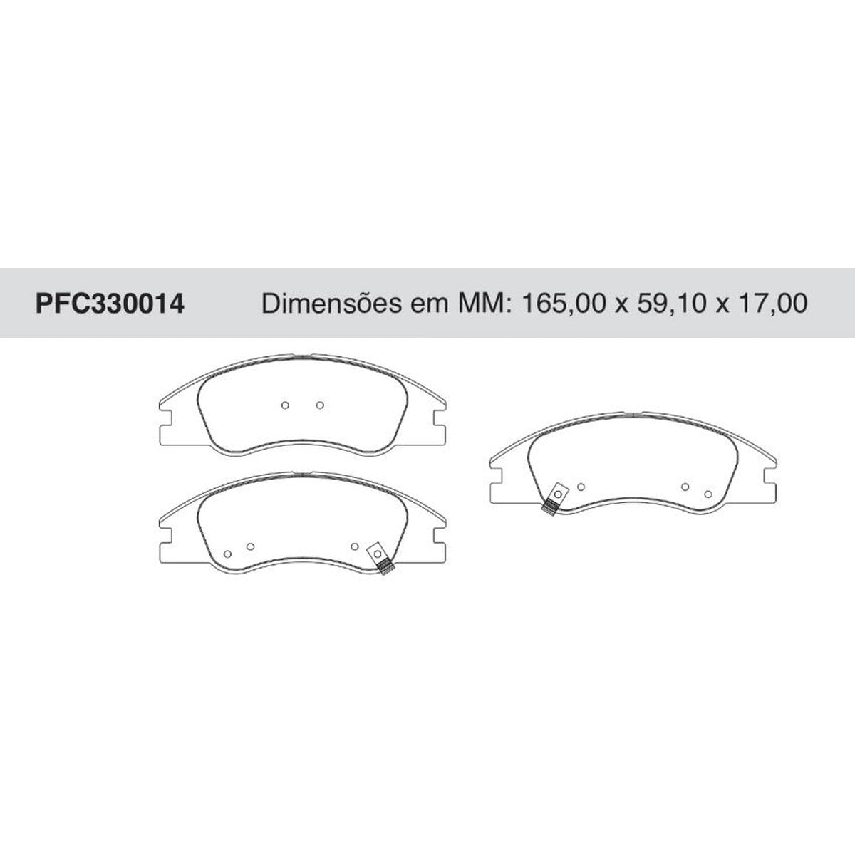Jogo de Pastilhas de Freio Dianteiras - Cofap - PFC330014 - (1)