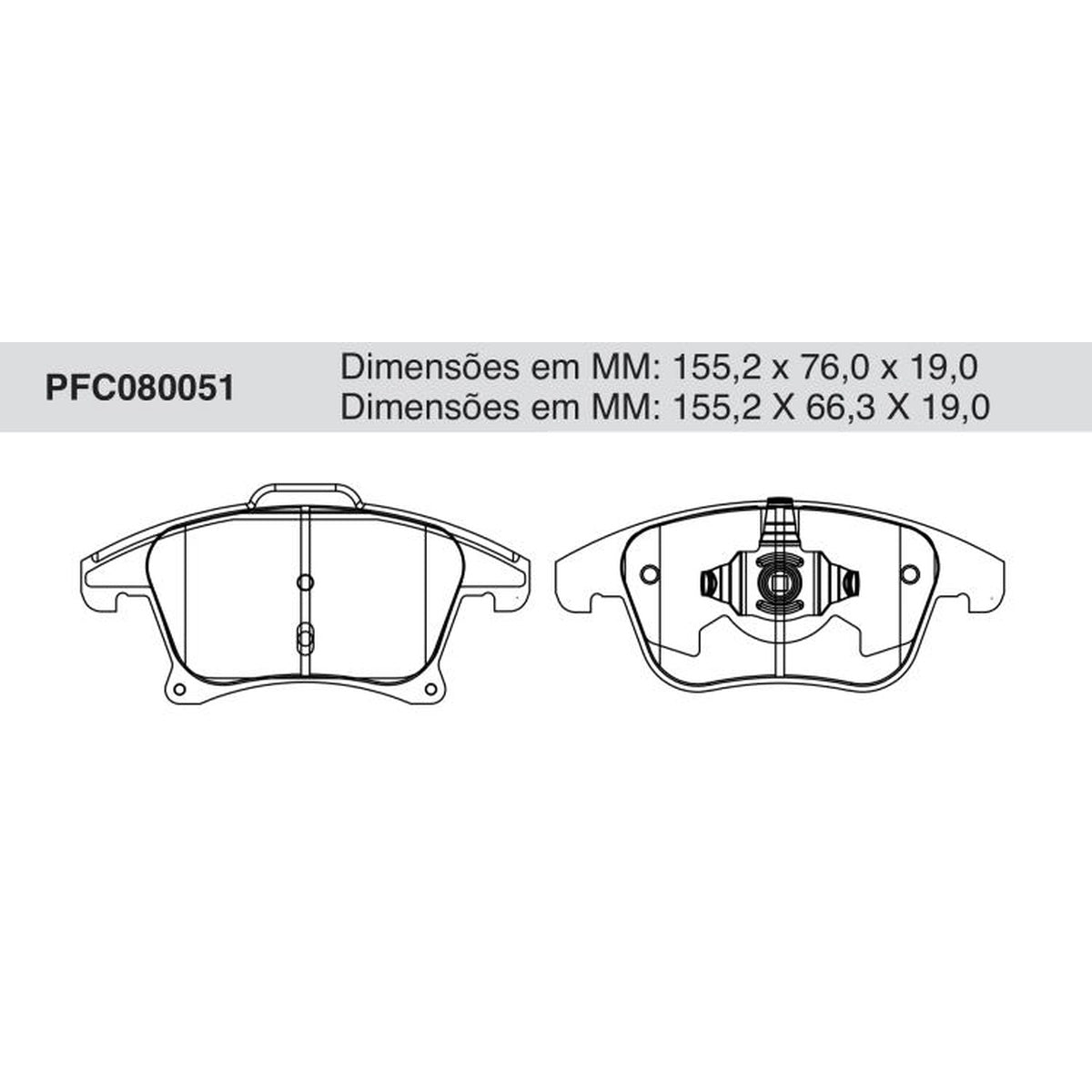 Jogo De Pastilha De Freio Dianteira Cerâmica - Cofap - PFC080051 - (1)