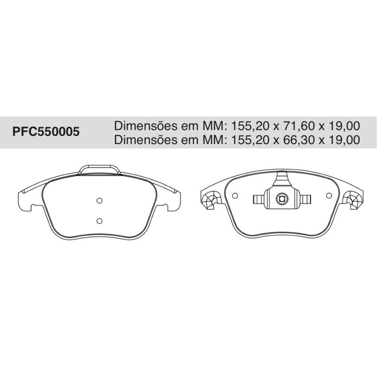Jogo de Pastilha de Freio Dianteira - Cofap - PFC550005 - (1)