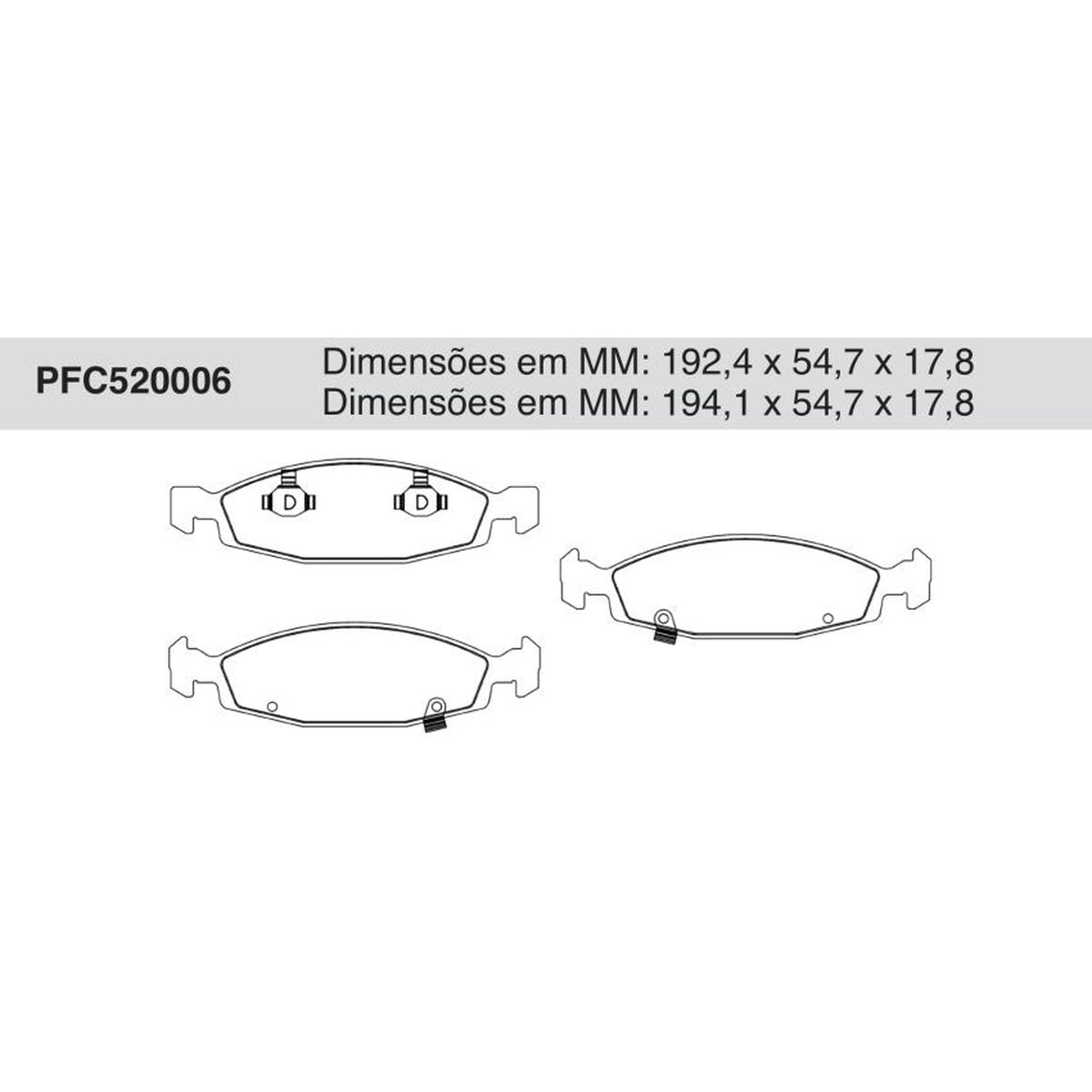 Jogo De Pastilha De Freio Dianteira - Cofap - PFC520006 - (1)