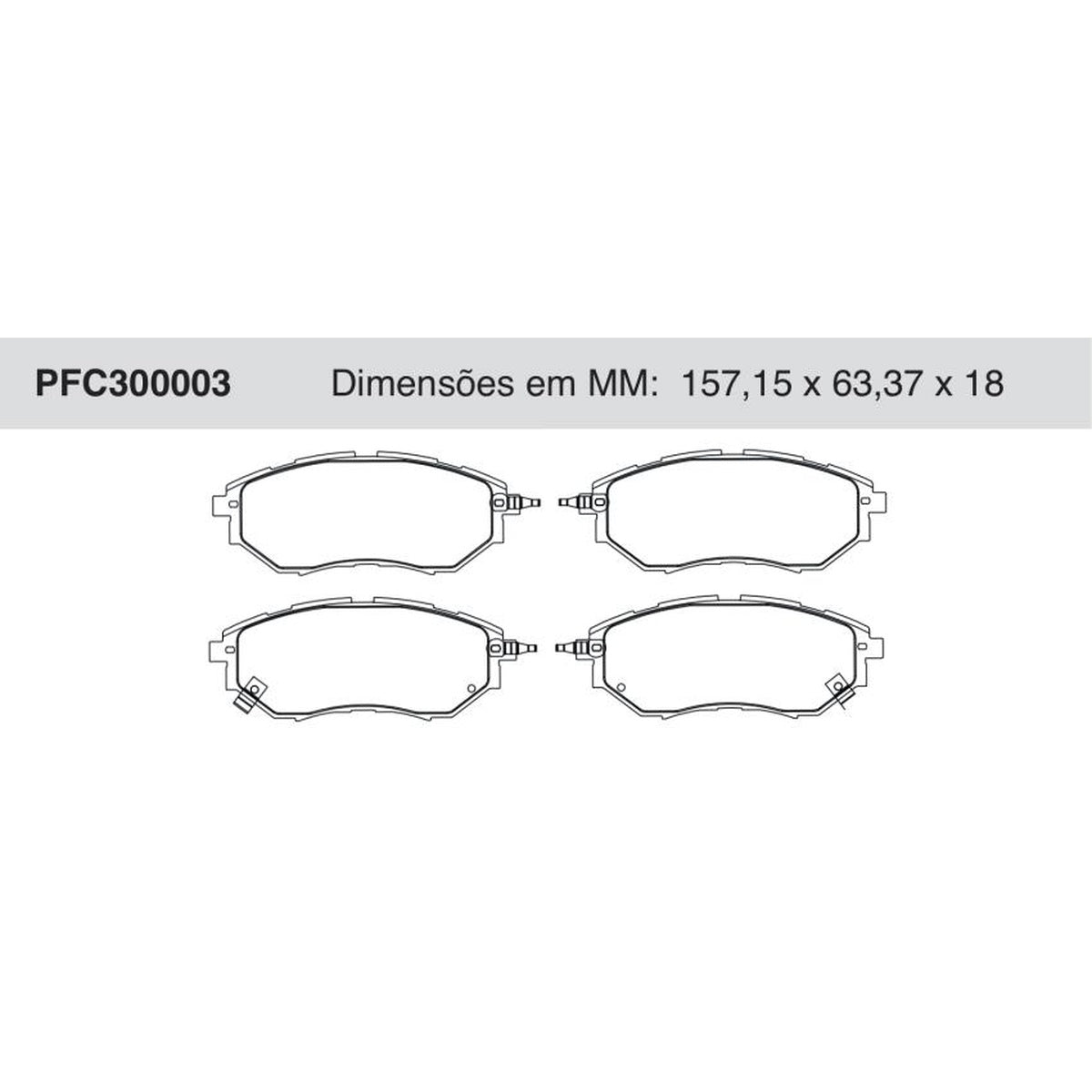 Jogo De Pastilha De Freio Dianteira - Cofap - PFC300003 - (1)