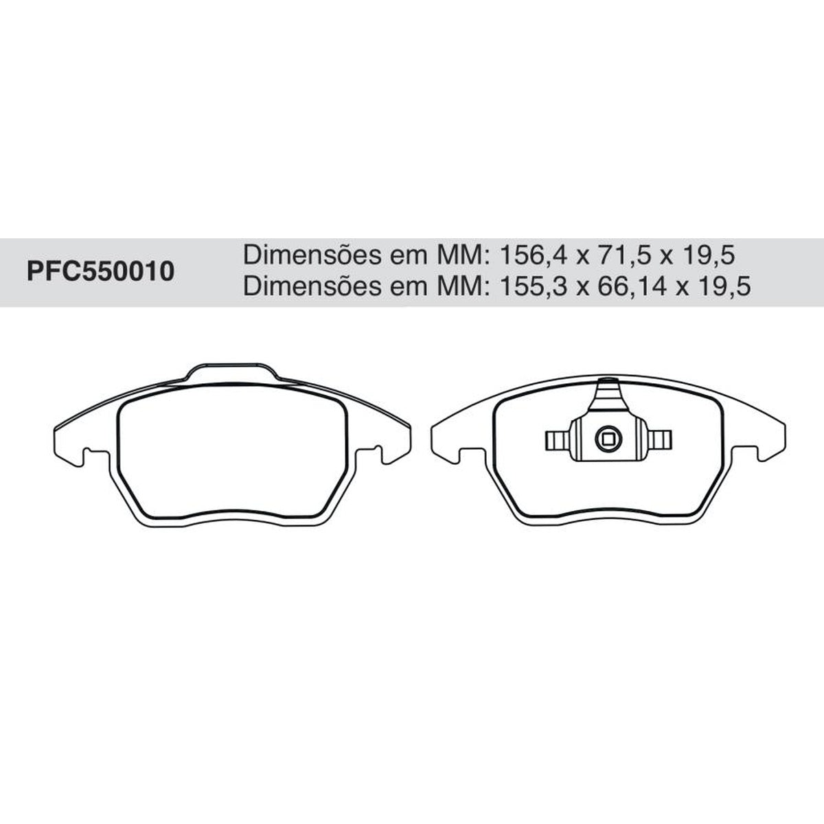 Jogo De Pastilha De Freio Dianteira - Cofap - PFC550010 - (1)