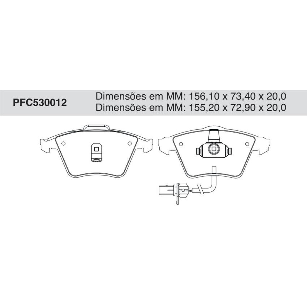 Jogo De Pastilha De Freio Dianteira - Cofap - PFC530012 - (1)