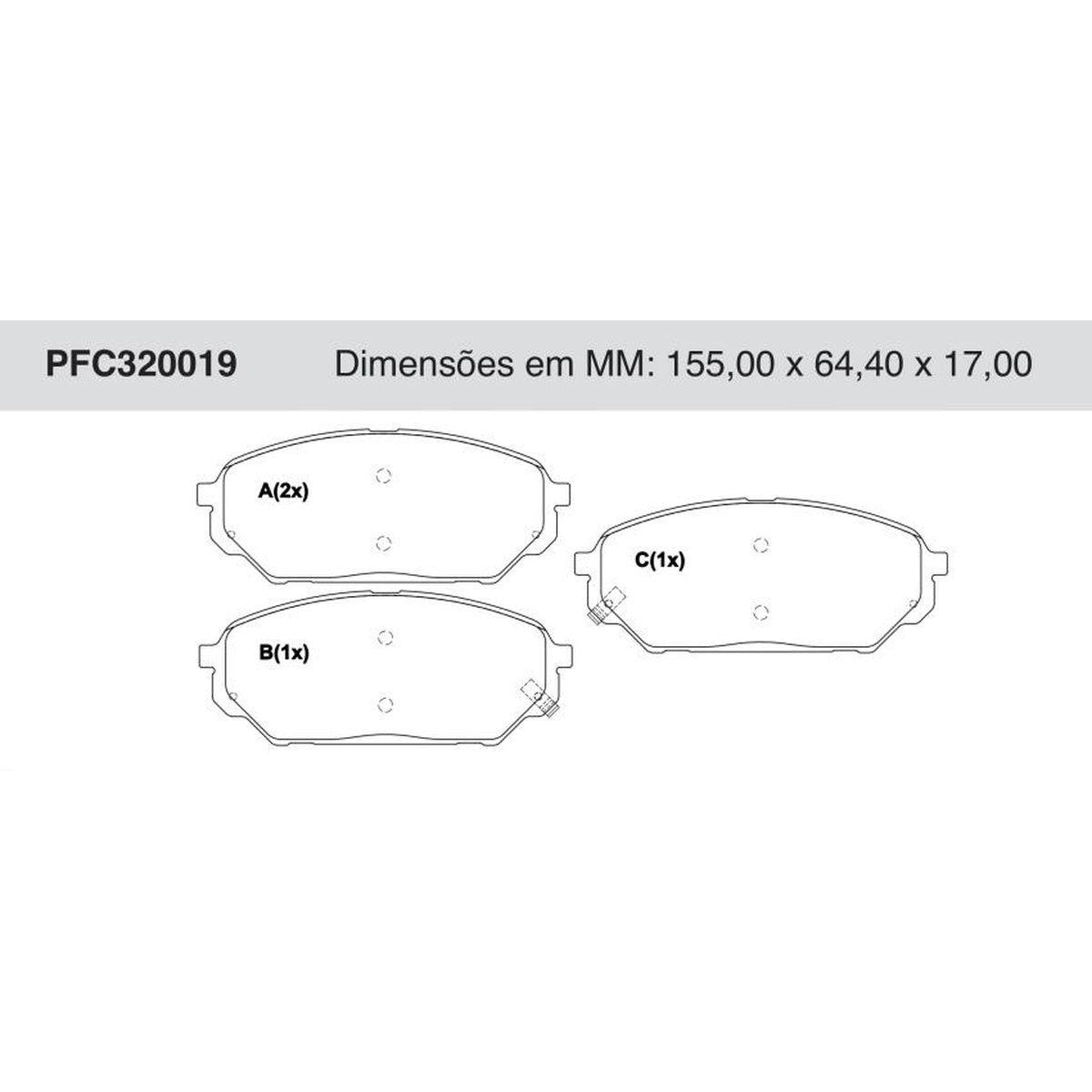 Jogo De Pastilha De Freio Dianteira - Cofap - PFC320019 - (1)
