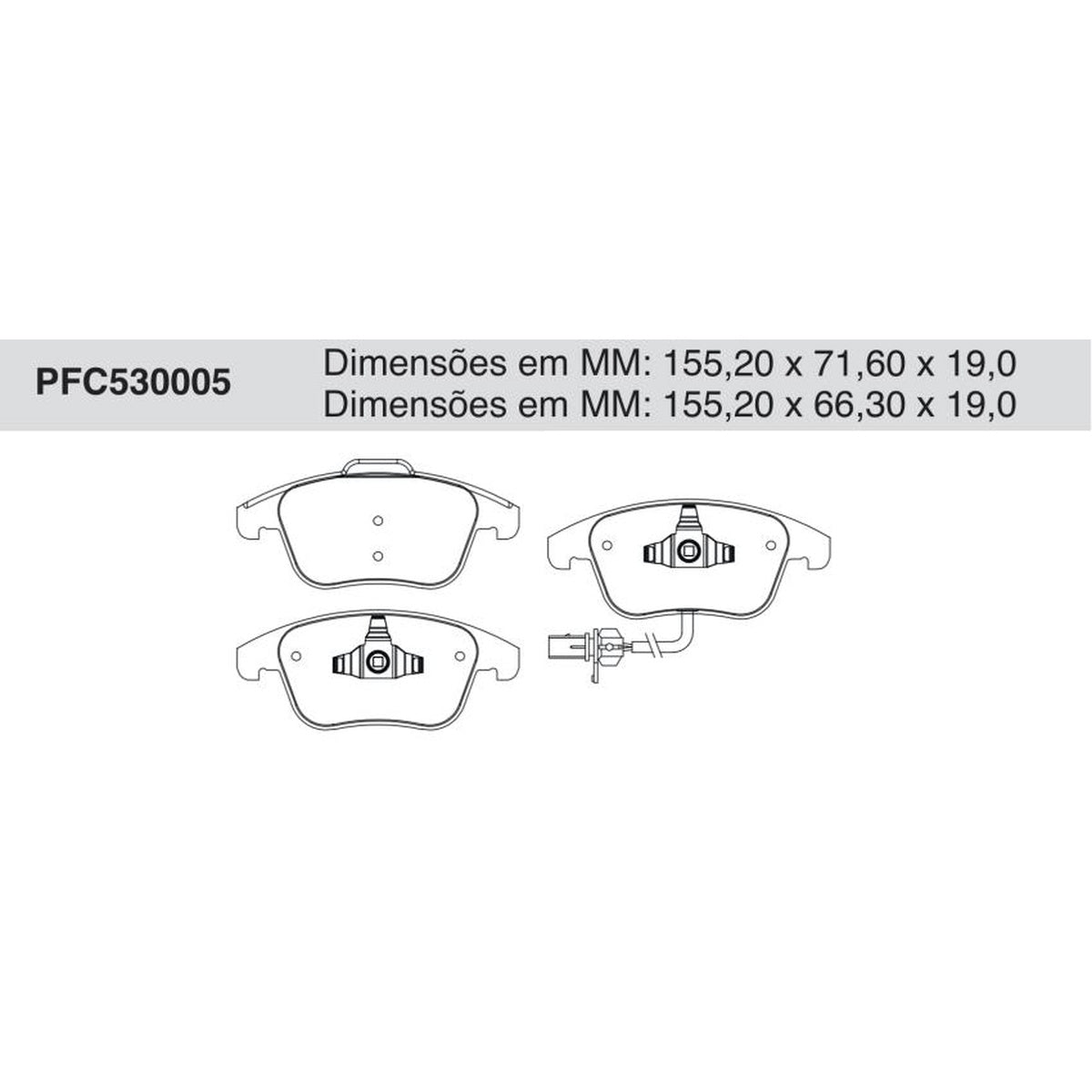 Jogo De Pastilha De Freio Dianteira Audi A4 - Cofap - PFC530005 - (1)