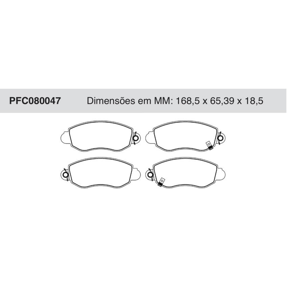 Jogo De Pastilha De Freio Dianteira - Cofap - PFC080047 - (1)