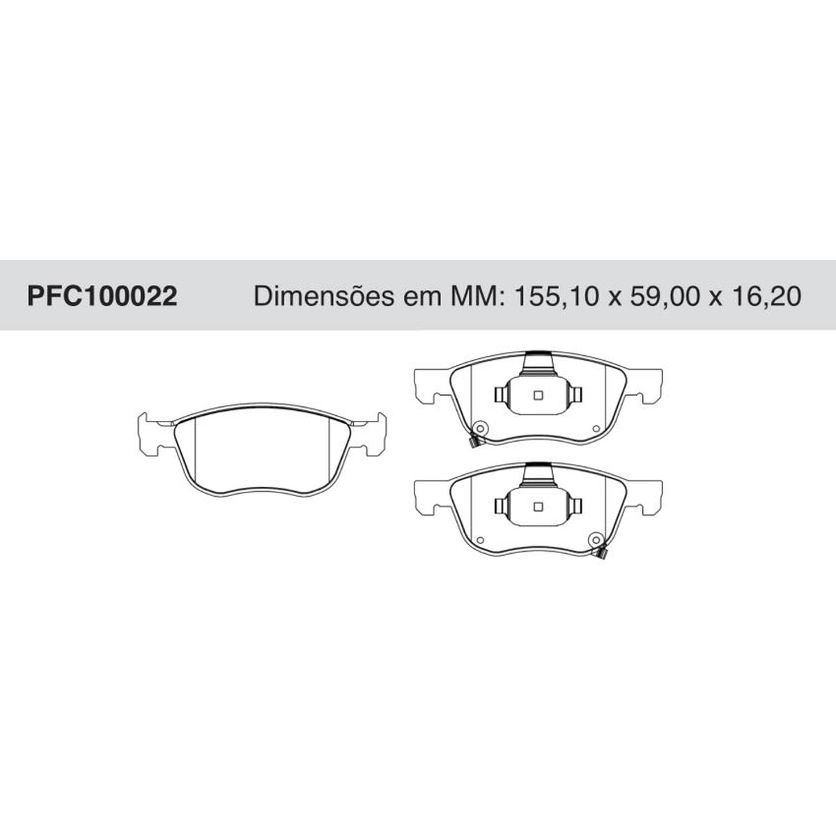 Jogo de Pastilha de Freio Dianteira para Honda Civic e HR-V - Cofap - PFC100022 - (1)