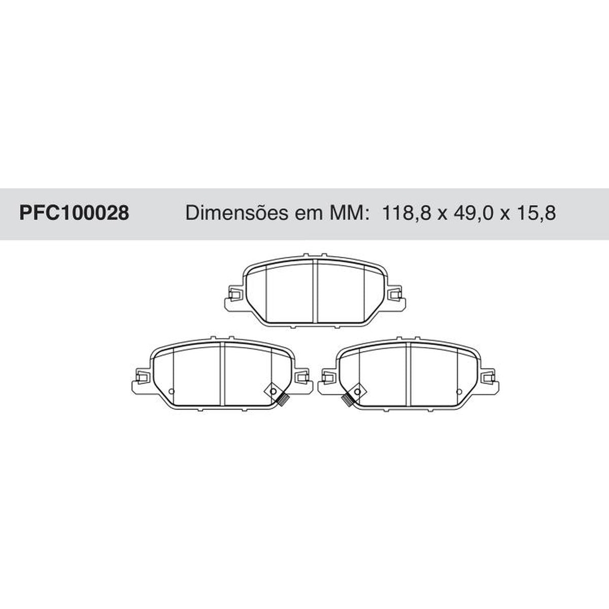 Jogo De Pastilha De Freio Traseira - Cofap - PFC100028 - (1)