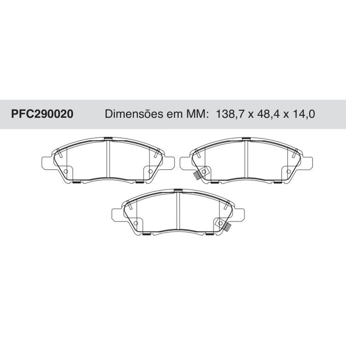 Jogo De Pastilha De Freio Dianteira Cerâmica - Cofap - PFC290020 - (1)