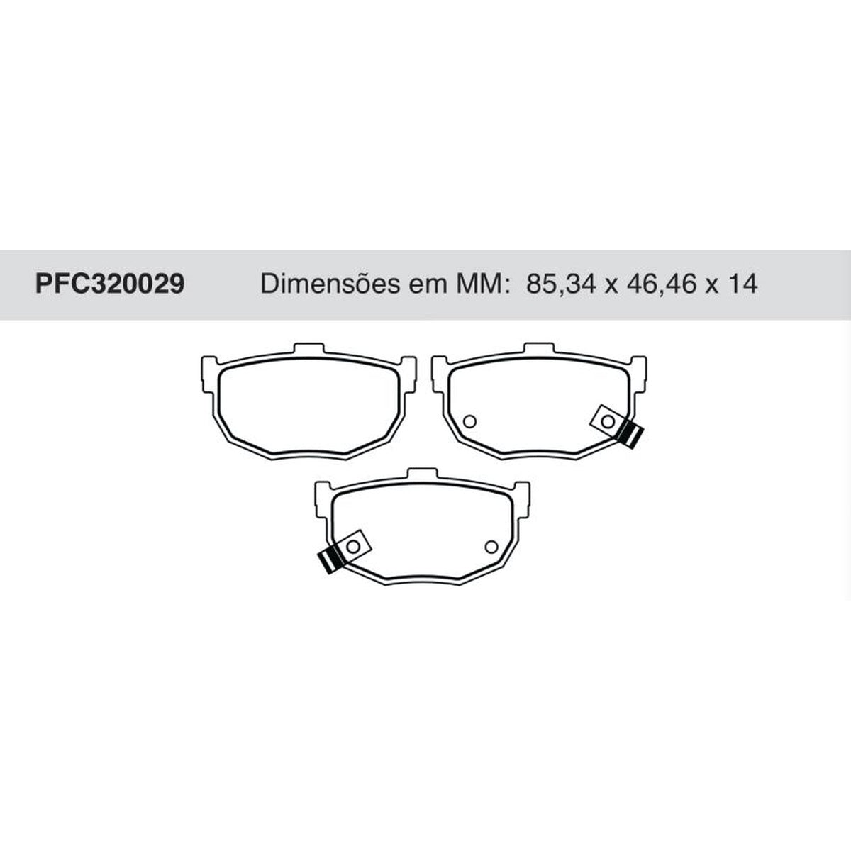 Jogo de Pastilhas de Freio Traseiras - Cofap - PFC320029 - (1)