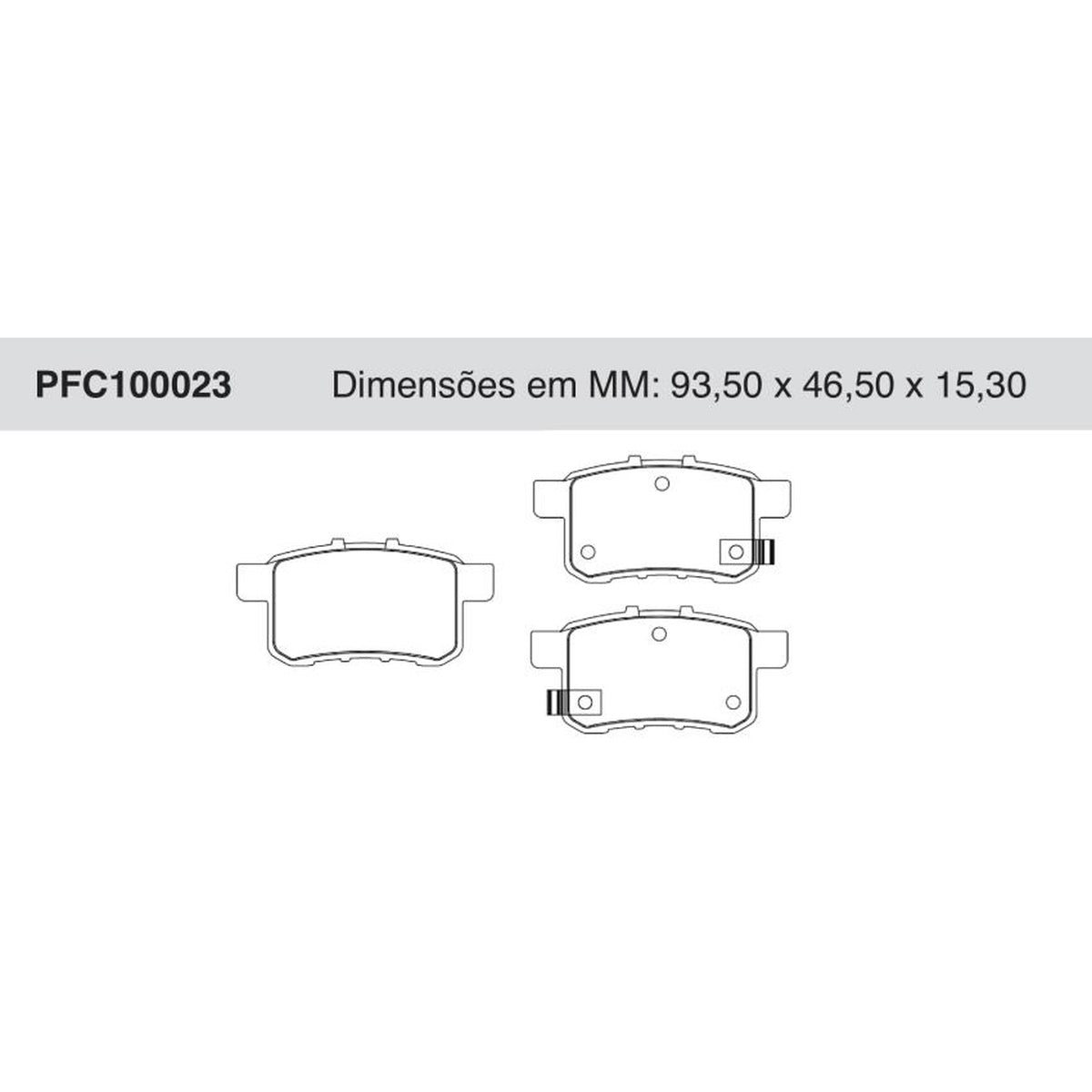 Jogo De Pastilha De Freio Traseira Honda Accord - Cofap - PFC100023 - (1)