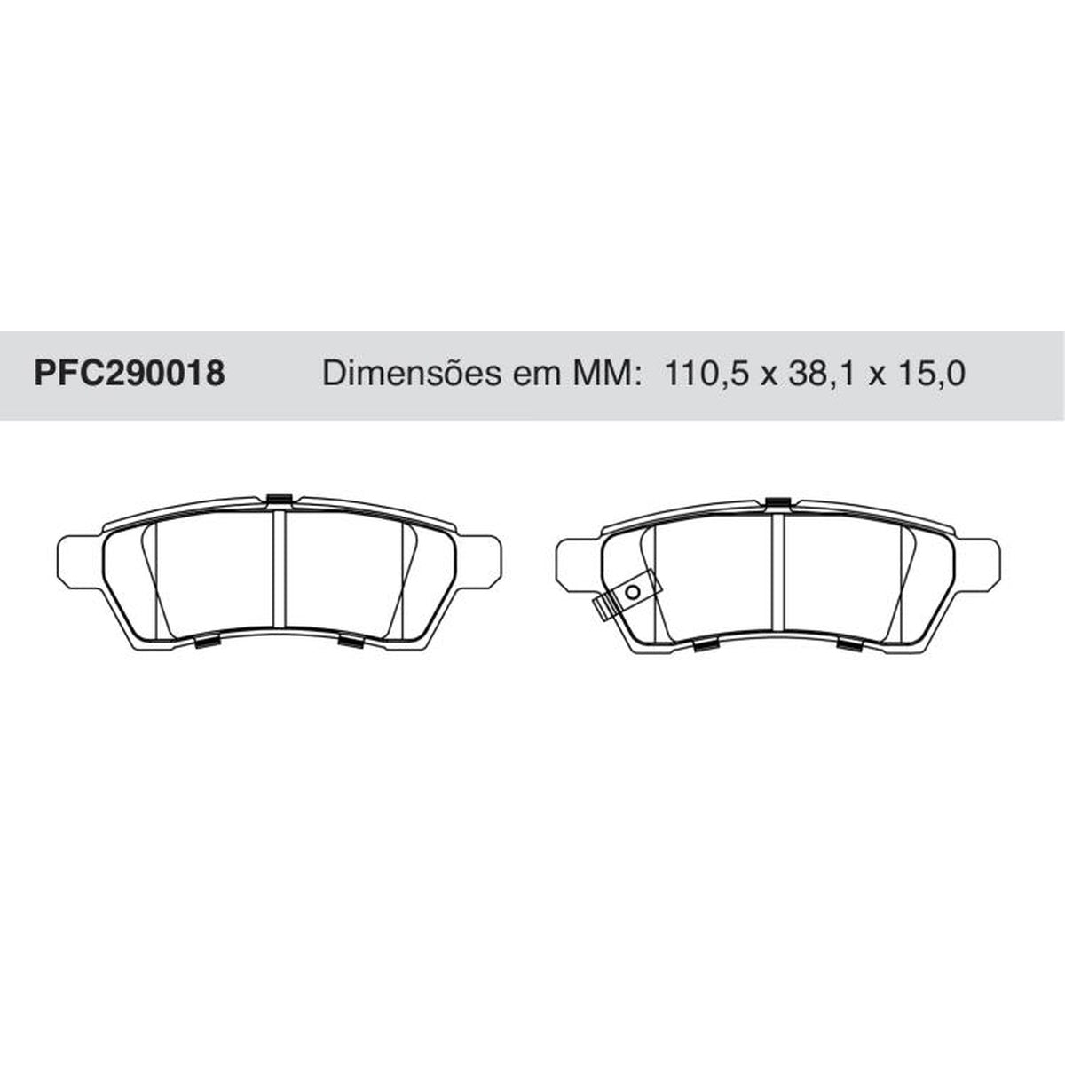Jogo De Pastilha De Freio Cerâmica Traseira - Cofap - PFC290018 - (1)