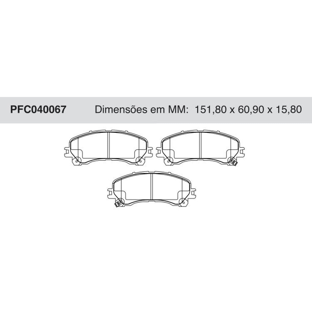 Jogo de Pastilha de Freio Dianteira - Cofap - PFC040067 - (1)