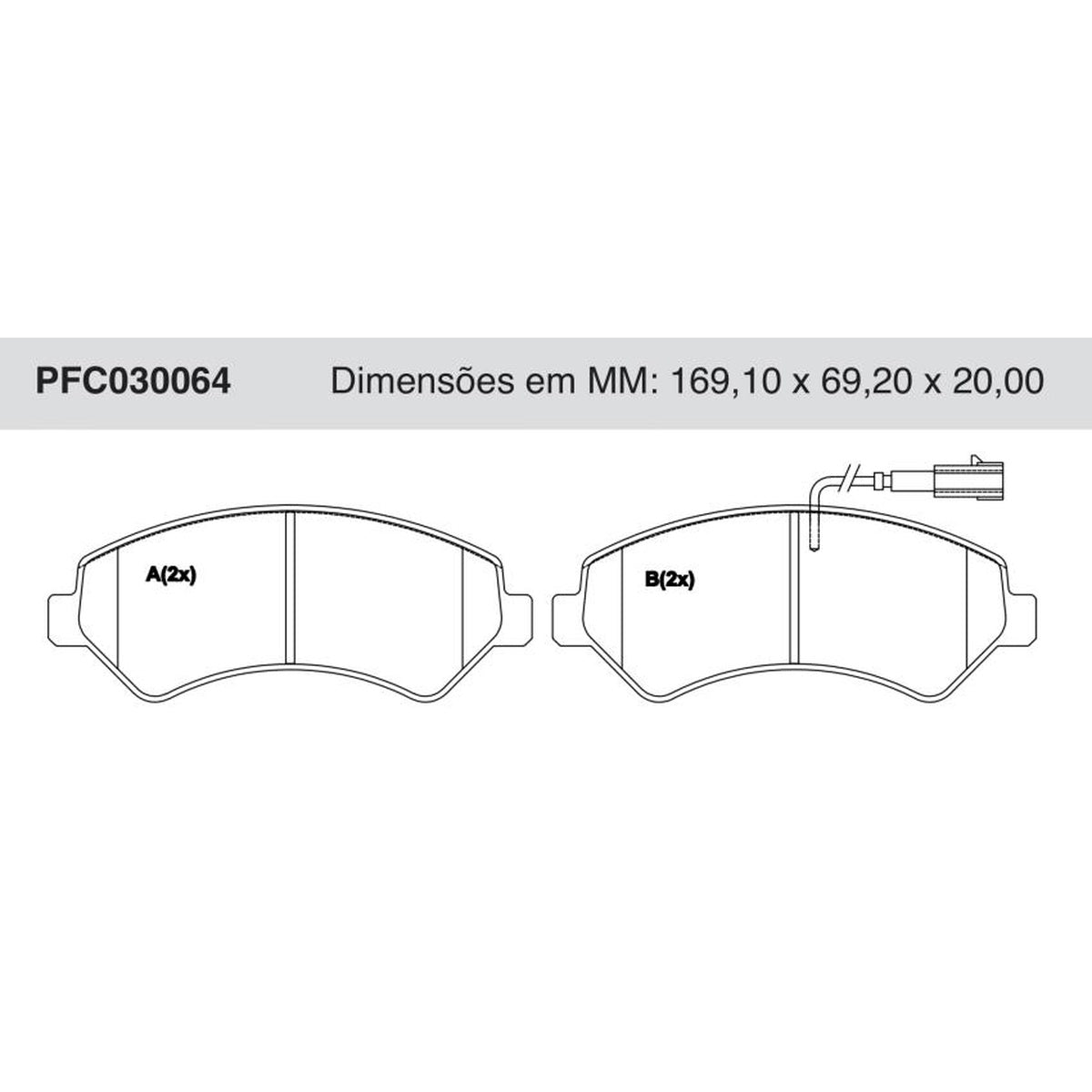 Jogo De Pastilha De Freio Dianteira Fiat Ducato - Cofap - PFC030064 - (1)