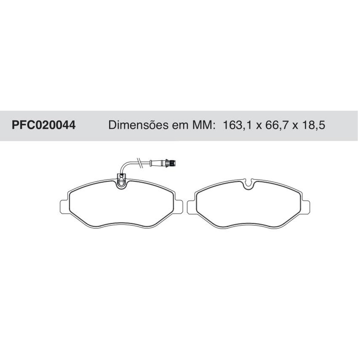Jogo De Pastilha De Freio Dianteira Com Sensor De Desgaste - Cofap - PFC020044 - (1)