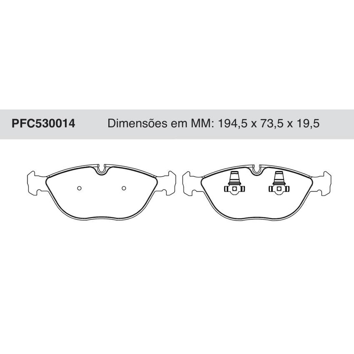 Jogo de Pastilhas de Freio Dianteiras - Cofap - PFC530014 - (1)